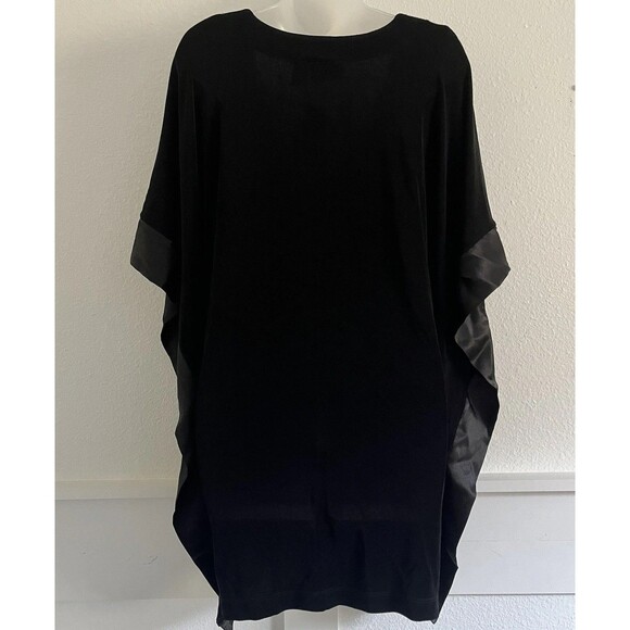 Chico's Travelers Womens Sleeveless Satin Trim Kimono Blouse Swim Cover Up S/M - Picture 3 of 4